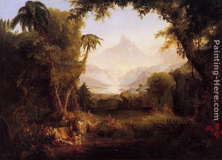 The Garden of Eden painting - Thomas Cole The Garden of Eden art painting
